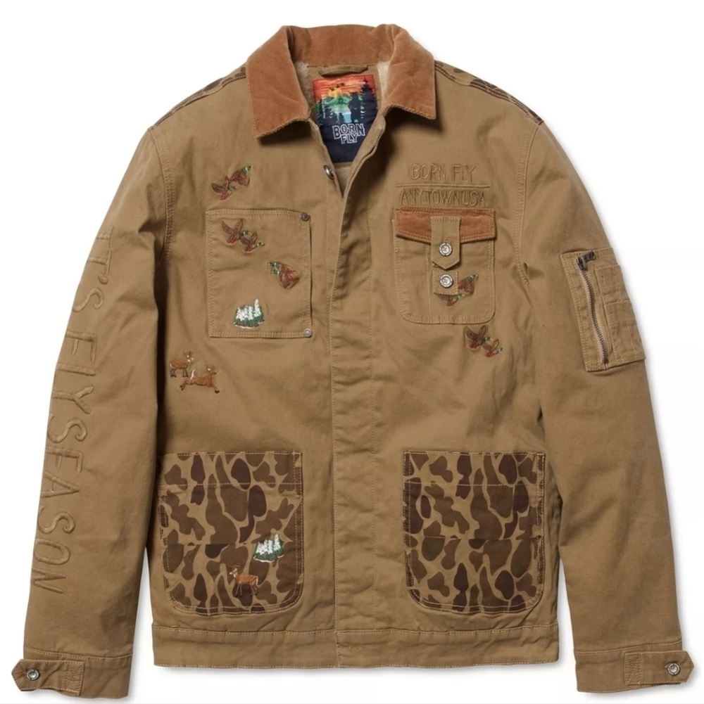 Born Fly Tan Wildlife Field Jacket 5XL